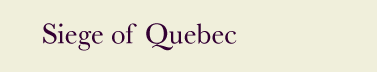 Siege of Quebec