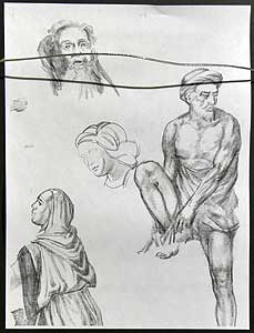 F.F. Yorke figures verso