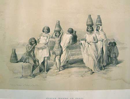 Roberts Nubian women at Korti