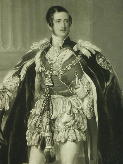 prince albert garter robes - detail